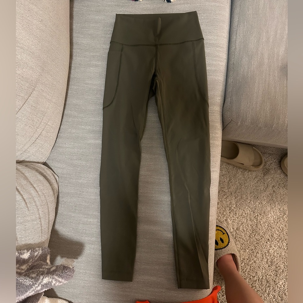 Outdoor Voices 7/8 Olive Green Leggings